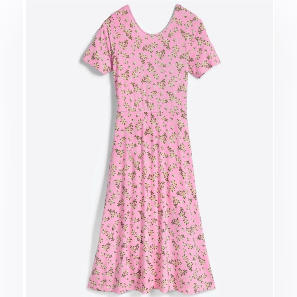 Draper James Tammy T-Shirt Midi Dress – Pink Magnolia – Size XS